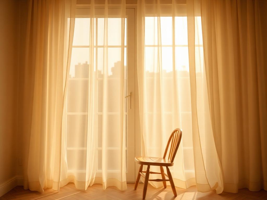 A quiet room with morning light through sheer curtains